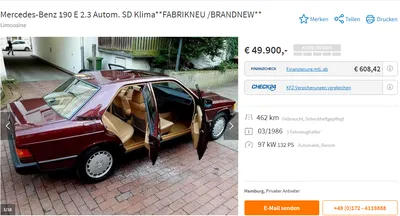 Неприметный раритет: в Киеве заметили уникальный заряженный Mercedes 190  (фото)
