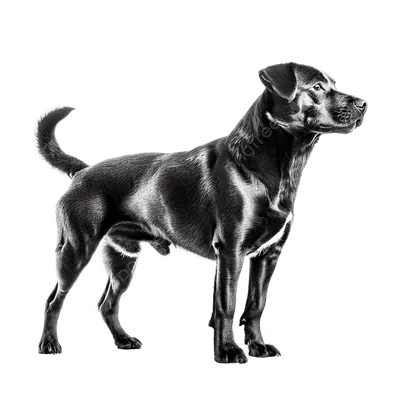 Черная дворняжка собака на темном фоне Stock Photo | Adobe Stock
