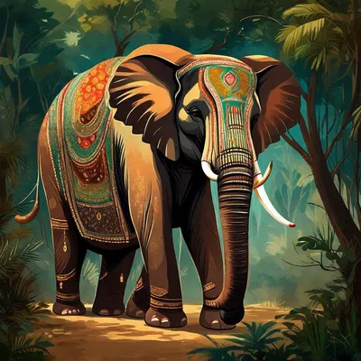 Африканский Или Индийский Слон В Зимней Вязаной Шляпе — стоковая векторная  графика и другие изображения на тему Слон - Толстокожие животные - iStock