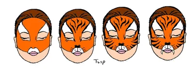 Аквагрим Тигр / Face art / tutorial - YouTube