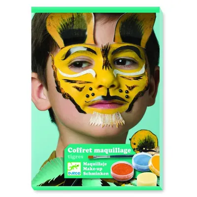 Stunning Half-Face Tiger Face Paint