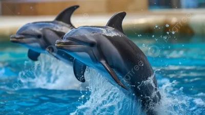 Дельфин в квадратном аквариуме, …» — создано в Шедевруме
