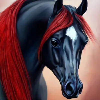 Картина Арабская лошадь. Размеры: 90x60, Год: 2023, Цена: 48800 рублей  Художник Островская Елизавета