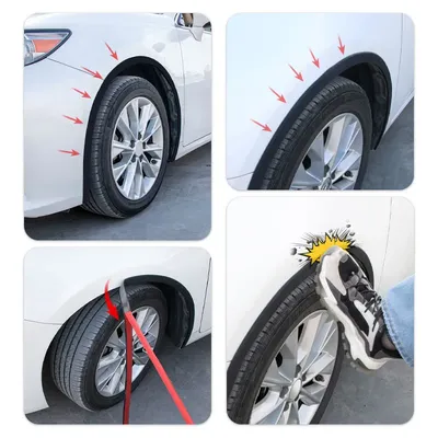 Универсальные защитные накладки колесных арок автомобиля купить по низкой  цене в интернет-магазине OZON (594613633)