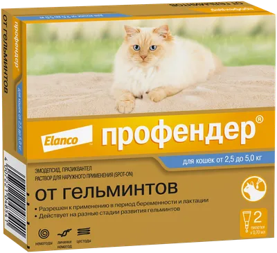 Бродлайн Спот Он в шприцах-аппликаторах капли на холку от гельминтов для  кошек весом 2,5 - 7,5 кг - 0,9 мл - купить в Москве | КотМатрос
