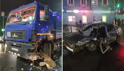 Последствия смертельной аварии грузовиков на М-4 показала на фото  воронежская полиция