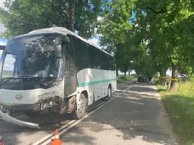 В Челябинской области автобус с 10 пассажирами слетел в кювет после  лобового столкновения с BMW - KP.RU