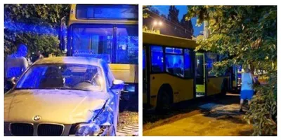 BMW врезался в автобус с детьми в Алматы: есть пострадавшие (фото)