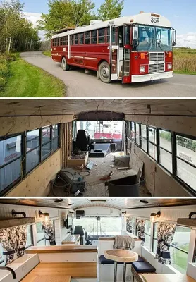 Старый школьный автобус превратили в автодом. Его дорабатывают прямо во  время путешествий — Motor