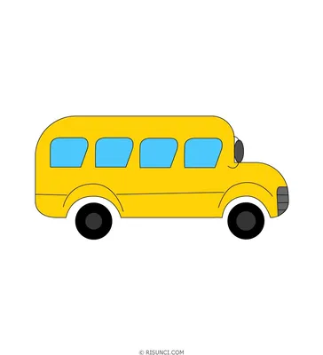 Школьный автобус с нулевым детей Иллюстрация вектора - иллюстрации  насчитывающей плоско, шина: 190188480