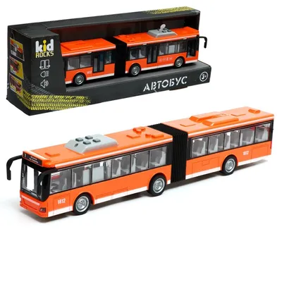 Моделька \"Автобус-гармошка\", 18 см, металлическая, инерционная, открываются  двери купить в интернет магазине Растишка в Тамбове