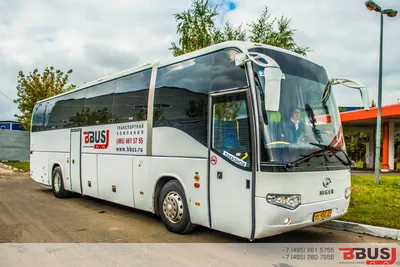 Трансфер и аренда автобуса Хайгер 6129 белого цвета, 2015 года с водителем