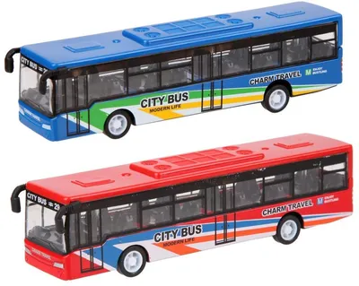 Автобус Городской металлический, инерционный | Интернет-магазин Континент  игрушек