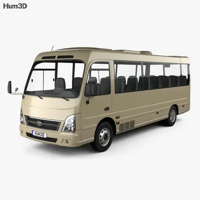 Hyundai County Автобус 2018 3D модель - Скачать Автомобили на 3DModels.org