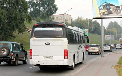 Аренда автобуса Kia Granbird (Киа Грандбирд) серебреного цвета в Красноярске