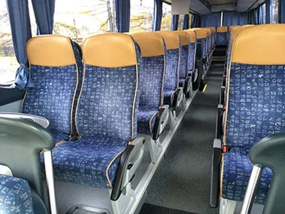 Аренда автобуса NEOPLAN 50 мест салон сине-желтый, заказать в Москве