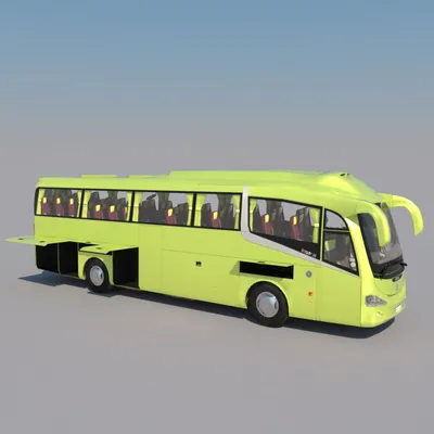 Большой туристический автобус на открытом воздухе | Премиум Фото