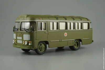 Купить масштабную модель автобуса ПАЗ-672 (Наши автобусы №45), масштаб 1:43  (Modimio)