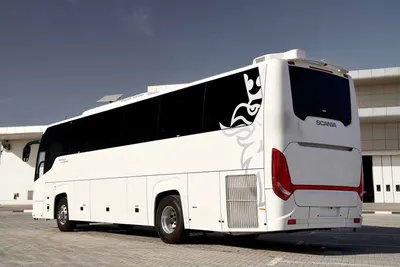 Трансфер и аренда автобуса Scania А80 51 место белого цвета, 2016-2020 года  с водителем