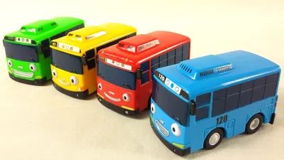 Маленький автобус Тайо - Тайо, Роги, Лэни, Гани и Ситу. Набор из 5-и  игрушек - Mир Kорейских Tоваров