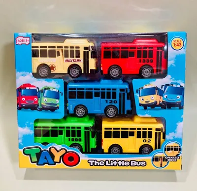 Игровой набор автобусы Тайо tayo с гаражом и красный 2 шт (ID#134531912),  цена: 59.99 руб., купить на Deal.by
