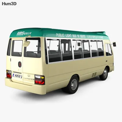 Toyota Coaster Hong Kong Автобус 1995 3D model - Скачать Автомобили на  3DModels.org