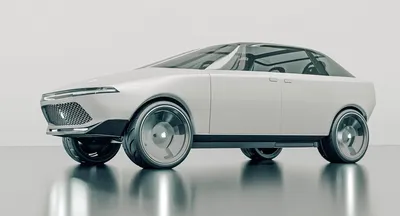 Первая трёхмерная модель Apple Car, созданная на основе патентов компании.  У машины в теории могла бы