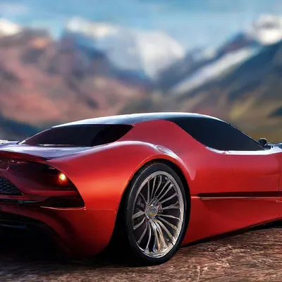 Автомобиль мечты в 3D, на фоне …» — создано в Шедевруме