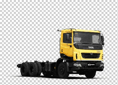 Pune, Maharashtra,India-March 14th, 2020: Brand New , Fresh, Yellow Tata  Prima , Model 3130K Teeper Truck Under Trial On Highway. Фотография,  картинки, изображения и сток-фотография без роялти. Image 154180121