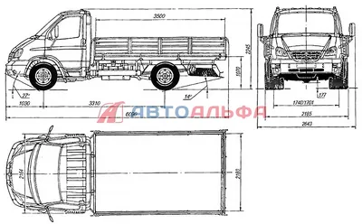 ГАЗ 3310 «Валдай» (4×2) бортовой автомобиль — фото, характеристики, схема,  описание