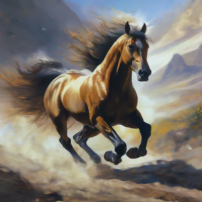 Бегущая лошадь» — создано в Шедевруме