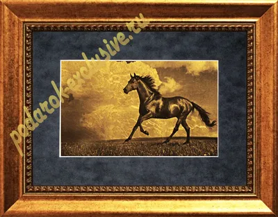 Купить Картина \"Бегущая лошадь\", оргалит, масло, 30х40см , цена 3200р.