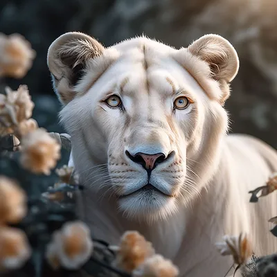 Белая львица фото фотографии