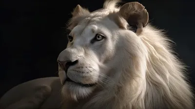 Гиперреалистичная белая львица, хоррор…» — создано в Шедевруме