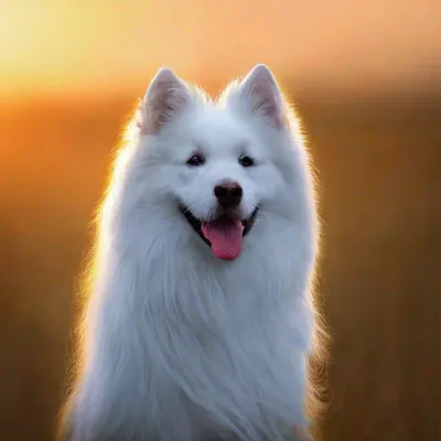 белая пушистая собака породила сомоиды в профиле Стоковое Изображение -  изображение насчитывающей любимчик, смотреть: 244730565