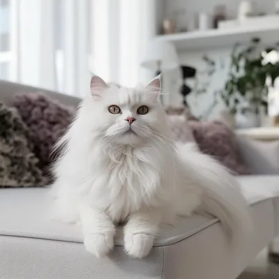Маленькие белые персидские котята …» — создано в Шедевруме