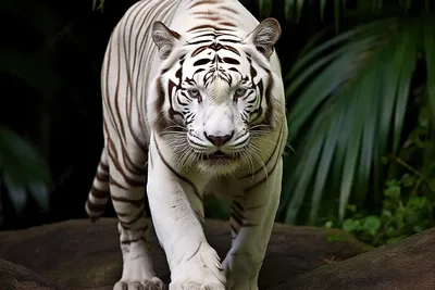 Белый амурский тигр, голубые глаза, …» — создано в Шедевруме