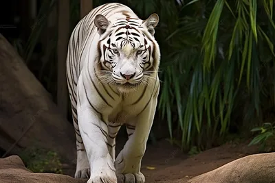 Нереальный белый тигр собраный из …» — создано в Шедевруме
