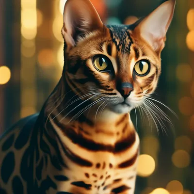 Бенгальский кот. Золото пиксельная …» — создано в Шедевруме