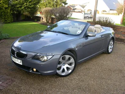 Car, BMW 645 Ci, roadster, coupe/Coupe, model year 2003-, anthracite,  FGHDS, driving, diagonal from the front, frontal view, Tes Stock Photo -  Alamy