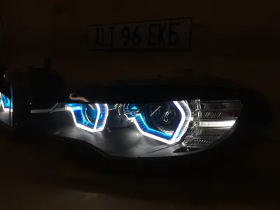 RGB COB ангельские глазки с управлением со смартфона на BMW - YouTube