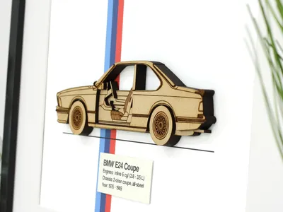 BMW E24 6 Series Blueprint Art | E24 Coupe Gifts | Laser Cut Wood – Simply  Cut Art