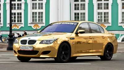 Золотой хром BMW 525 | Креатив-Авто