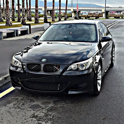 Photo BMW M5 E60 Black Cars Front 4247x2788