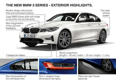 BMW 3-Series 2018, 2019, 2020, 2021, 2022, седан, 7 поколение, G20  технические характеристики и комплектации