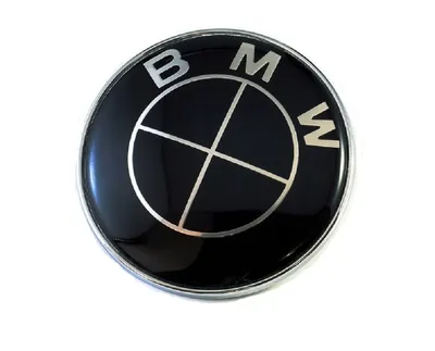 Эмблема БМВ/ значок на капот/багажник BMW 82 мм 51148132375 черный |  AliExpress