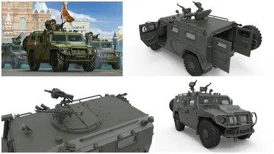 Купить сборную модель бронеавтомобиля ГАЗ 233014 Тигр, масштаб 1:35 (Звезда)