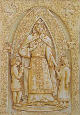 L богиня Lada женщины картины маслом держа Sourceful белизны Иллюстрация  штока - иллюстрации насчитывающей излечивать, сторона: 51555665