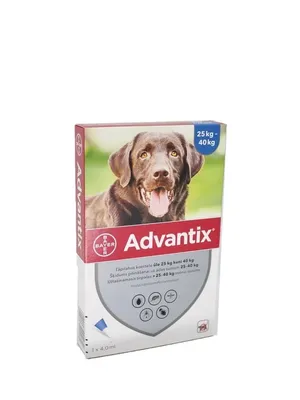 Капли на холку Адвантикс® от клещей, блох и комаров для собак от 1,5 до 4  кг в Санкт-Петербурге