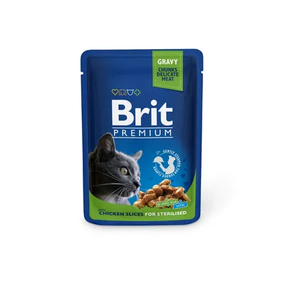 Brit Premium Cat Sterilised Брит Премиум для стерилизованных котов с  курицей и печенью, 1,5 кг (513161)